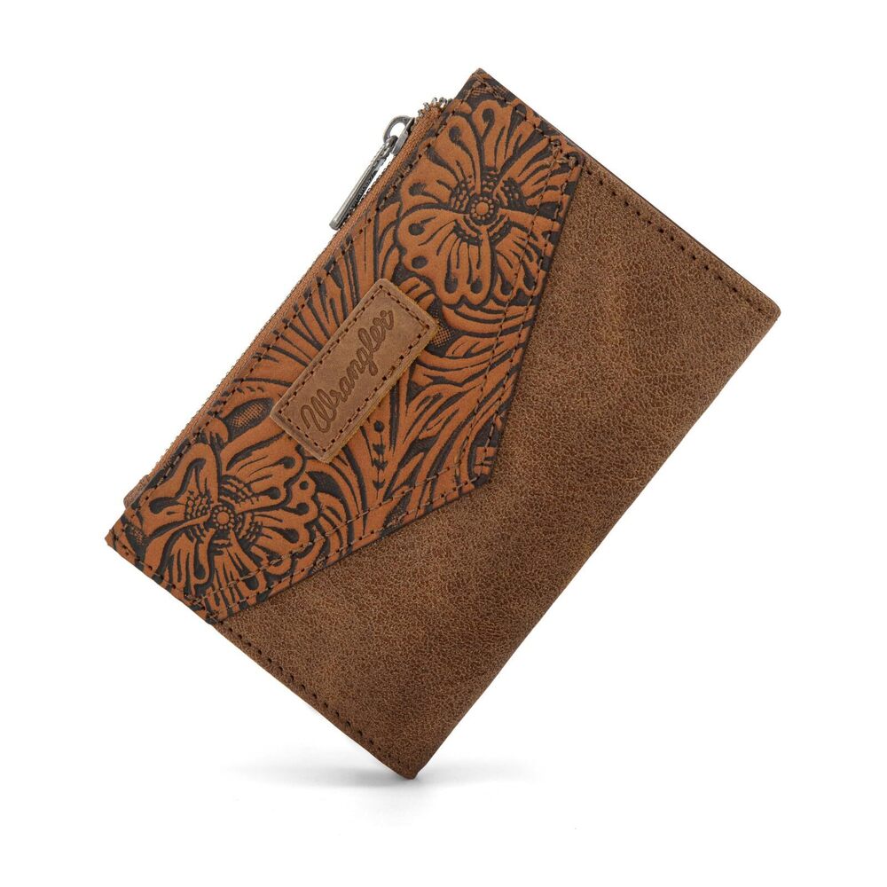 3035 × Wrangler Small Wallet Designer Bifold Wallet Embossed Wallets, Card - Picture 3 of 6